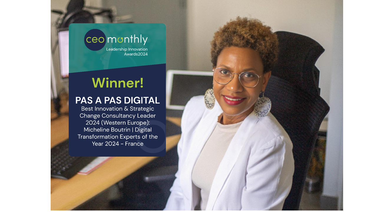Micheline Boutrin Deroire – Winner of the 2024 Leadership Innovation Awards for PAS À PAS DIGITAL | Expert in Digital Transformation &amp; Optimisation