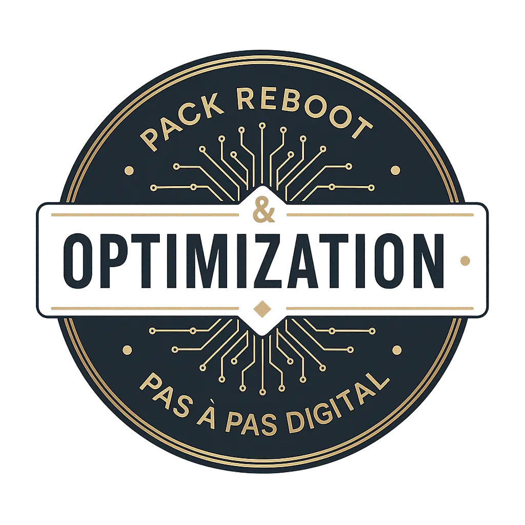 BADGE DE L'OFFRE PACK REBOOT & OPTIMISATION DE PAS A PAS DIGITAL BADGE DE L'OFFRE PACK REBOOT & OPTIMISATION DE PAS A PAS DIGITAL