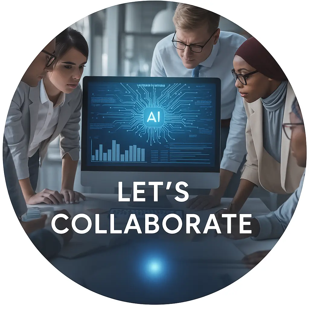 Équipe collaborant autour d’un ordinateur, illustrant la synergie de PAS À PAS DIGITAL Équipe collaborant autour d’un ordinateur, illustrant la synergie de PAS À PAS DIGITAL