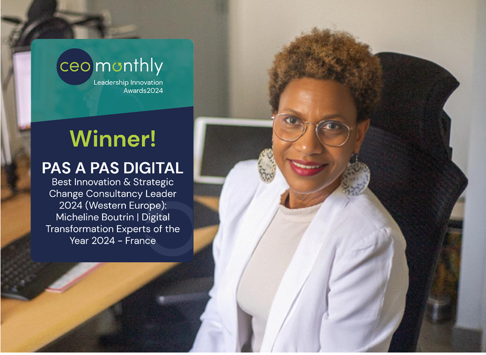 Micheline Boutrin Deroire – Lauréate du Leadership Innovation Awards 2024 pour PAS À PAS DIGITAL, experte en transformation numérique et optimisation