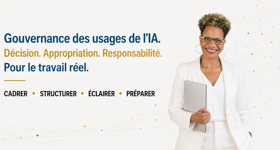 Bannière PAS À PAS DIGITAL – Gouvernance des usages de l’IA, décision et responsabilité professionnelle